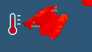 TemperaturRadar zeigt über 30 Grad auf Mallorca
