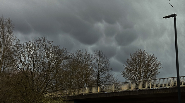 Mammatus-Wolken über Ebsdorf