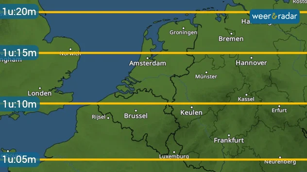 Eind januari is de daglengte in het zuiden van de Benelux met iets meer dan een uur toegenomen en in het noorden met bijna anderhalf uur.