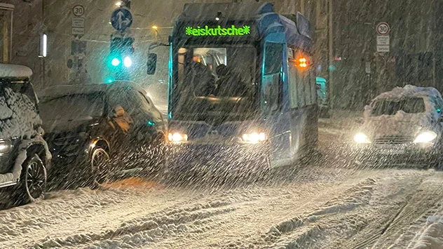 Starker Schneefall in München