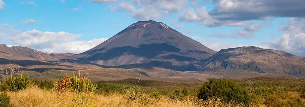Der Vulkan Ngauruhoe im Tongariro Nationalpark
