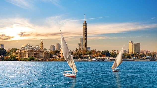 Felukes (Schiffe) auf dem Nil