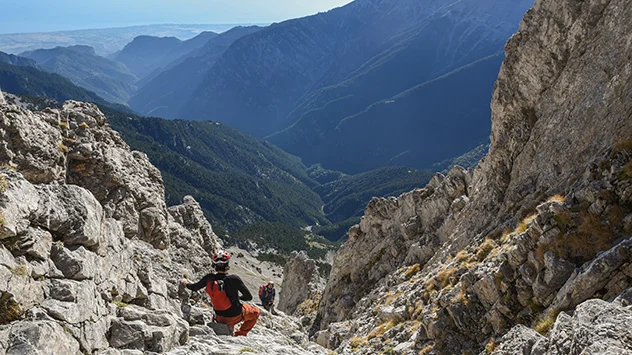 Klettern im Gebirge Olymp