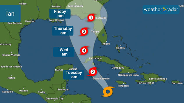 Ian Sunday's updates Track shifts east; TS watch for FL Keys Weather