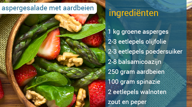 asperges salade aardbeien