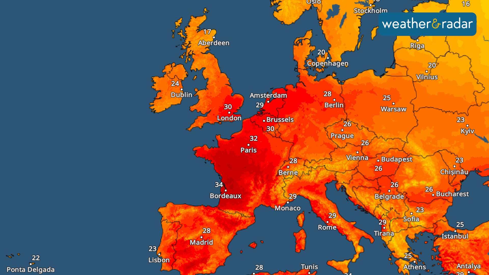 Elongated summer Omega weather pattern grips Europe Weather