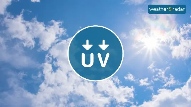 UV Index symbol over sun