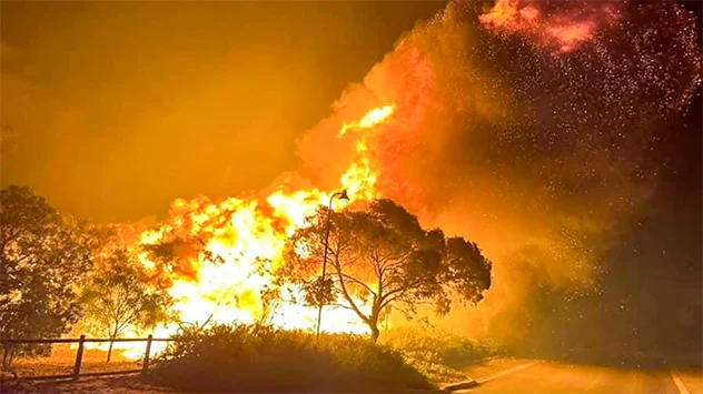 Waldbrand nahe Perth in Australien