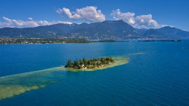 San Biagio island in Lake Garda