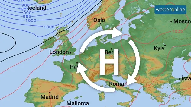 Richtung Monatsende etabliert sich wahrscheinlich eine stabile Hochdruckwetterlage.