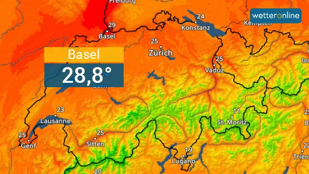 In Basel wurden am 6. April knapp 29 Grad gemessen.