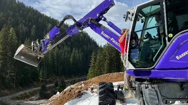 The snow depot in the Flüela valley, near Davos.