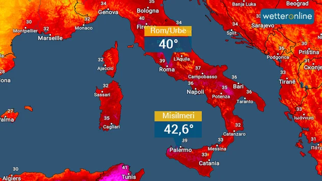 Hitze Italien Montag