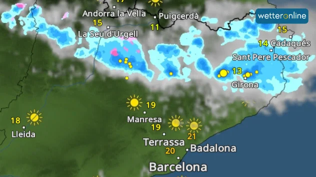 WetterRadar für den Nordosten Spaniens