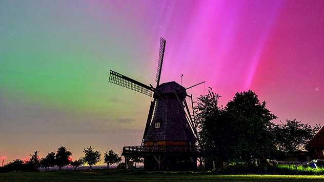 Polarlichter über dem Münsterland