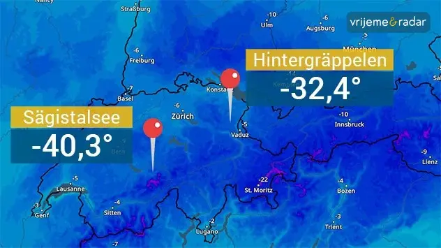 minus 40 stepeni u Alpama