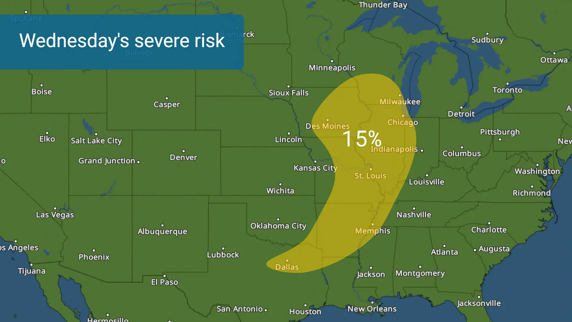 Wednesday April 17th, 2024 severe weather risk (5 days out).