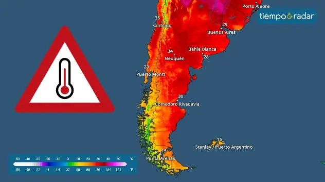Las temperaturas máximas continuarán por encima de los 30 ºC en muchas zonas del centro de Chile. 