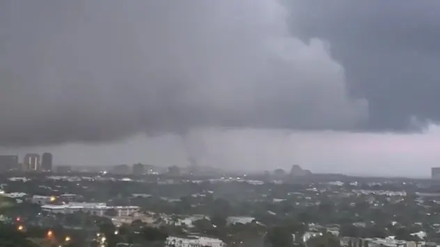 Still picture taken from the video shared by our app user just before the tornado hits the transformer.