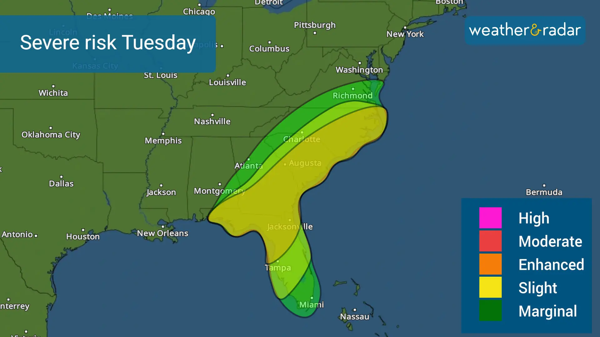 Severe weather risk for Tuesday.