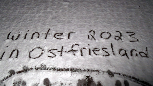 Erster Schnee Ostfriesland