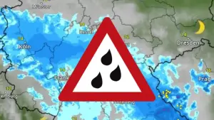 Wetterwarnung vor Dauerregen und Gewittern von NRW über Rheinland-Pfalz, Hessen und Nordbayern