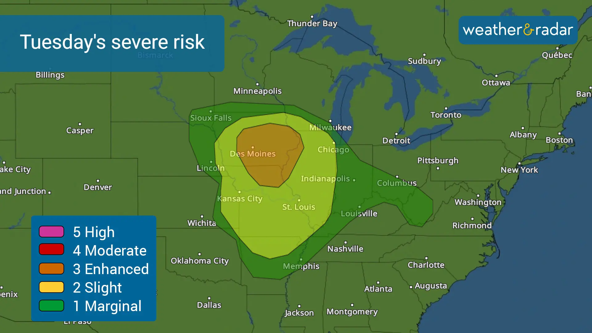 Tuesday severe risk