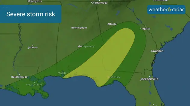 Wednesday severe risk.