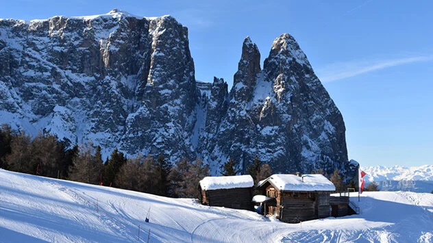 Berghütte auf der Seiser Alm