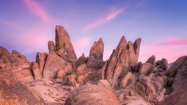 Alabama Hills Dämmerung Blaue Stunde Abendrot 