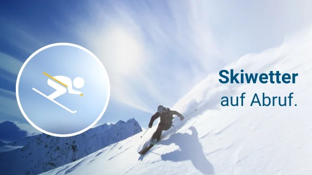 Skifahrer am Berg