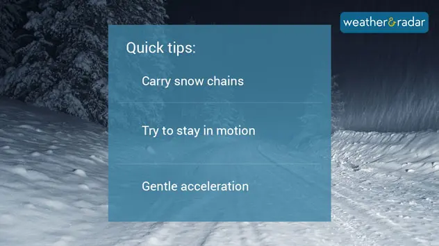 quick tips driving in snow