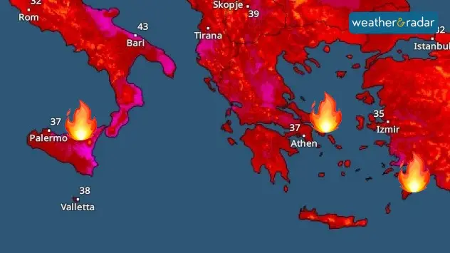 Particularly devastating forest fires are currently raging in Sicily and in parts of Greece.