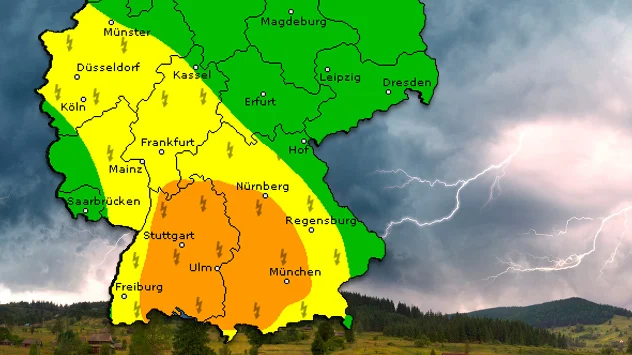 Unwetter: Schwere Gewitter in Bayern und Baden-Württemberg am Mittwoch