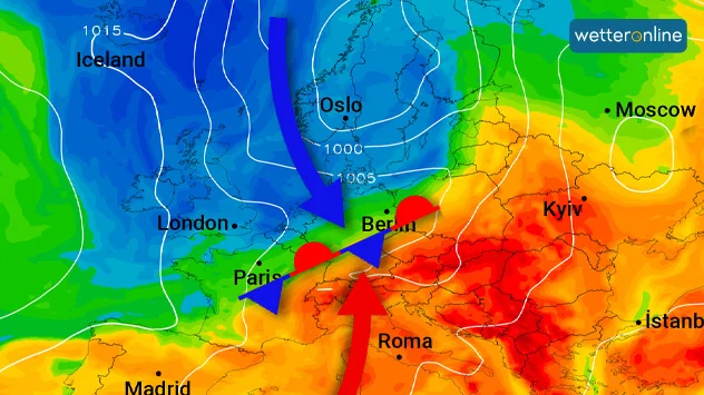 Die Karte zeigt eine mögliche Variante für das kommende Wochenende. 