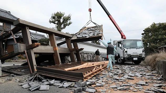 Schäden nach Erdbeben im Süden Japans