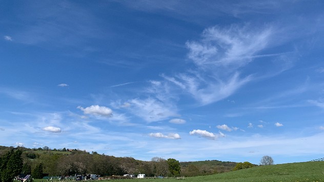 Blue skies over Worcestershire