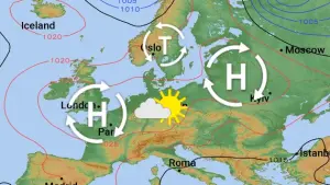Hoch über Mitteleuropa beschert uns freundliches Wetter