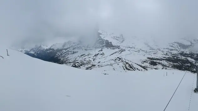 Viel Schnee in den Alpen.