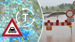 Die WetterRadar-Vorhersage für Freitag zeigt ein kräftigen Tief über Mitteleuropa mit viel Regen im Gepäck.