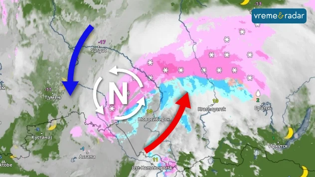 Snažan ciklon u Sibiru