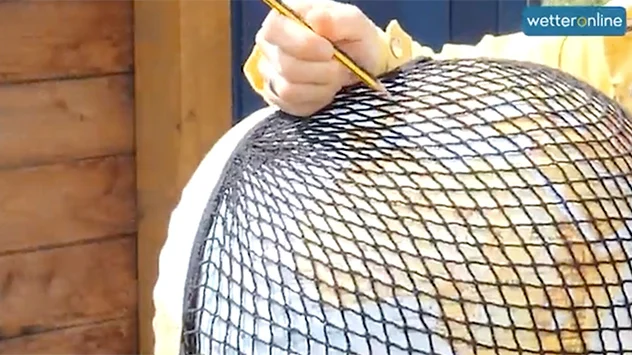 Bei einem Wettermodell legt man ein Gitter wie eine Art Einkaufsnetz um den Globus. 