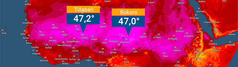 TemperaturRadar Afrika