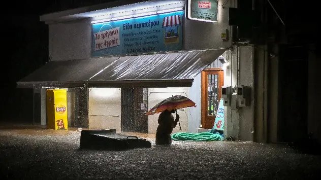 Inundații puternice în Volos, Grecia