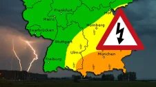 Für Bayern gibt es eine Wetterwarnung.