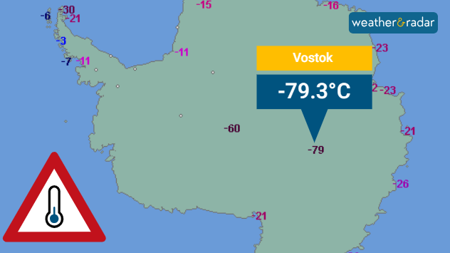 Temperatures fell to a staggering -79.3°C on 29th April in Vostok, Antarctica.