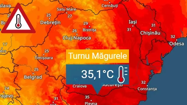 Căldură record în România