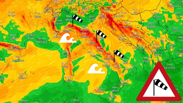 Vento Forte Di Libeccio Con Condizioni Meteo-marine Difficili Sul ...