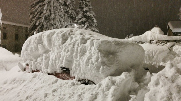 Snowstorm in Pennabilli (Rimini) Emilia Romagna