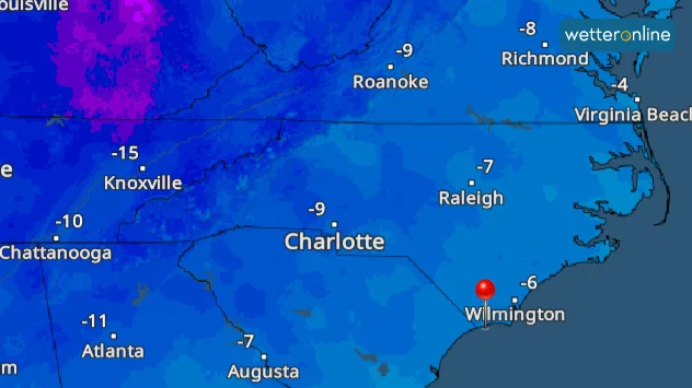 TemperaturRadar für North Carolina